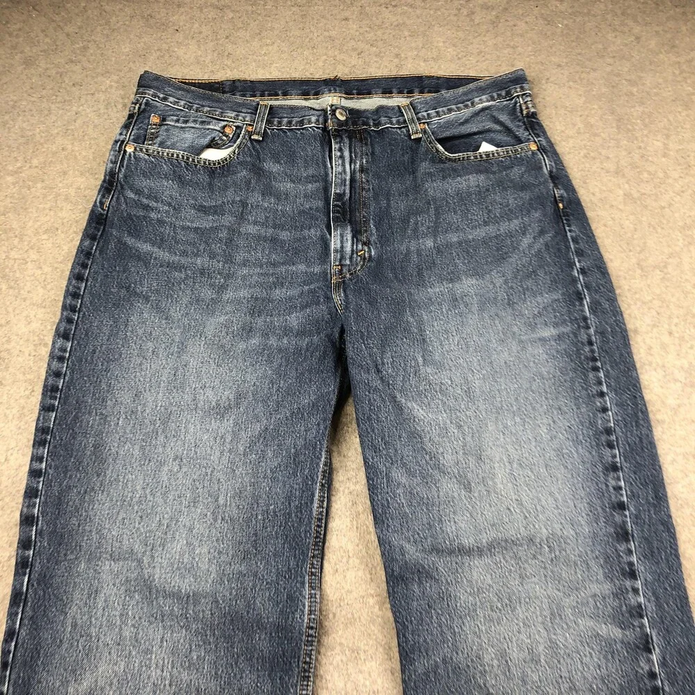 Levis 565 Jeans Mens 40x32 Blue Medium Wash Relaxed Straight Denim Pants Casual
